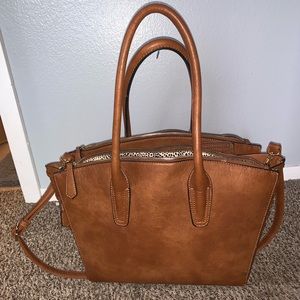Brown leather purse